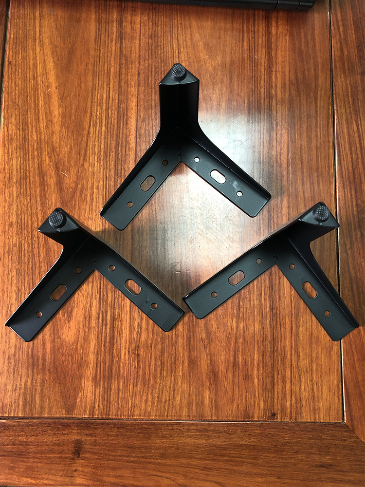 其泰五金配件不锈钢三角沙发脚电视柜腿五金件腿加厚哑光桌腿支架