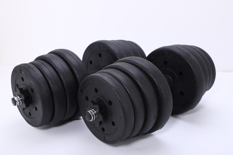 高档环保圆头哑铃多规格安全男士杠铃包胶电镀哑铃室内健身器材