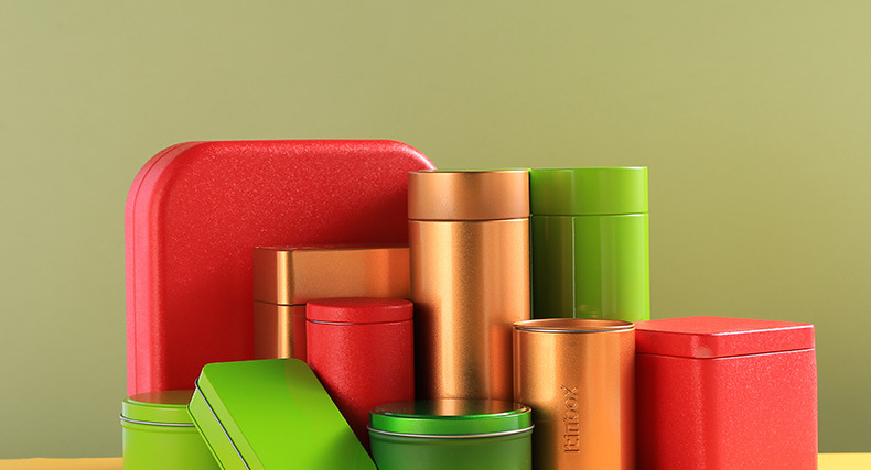 定制印刷茶叶铁罐 圆形双层密封玫瑰花日式花茶碧螺春猴魁铁罐装