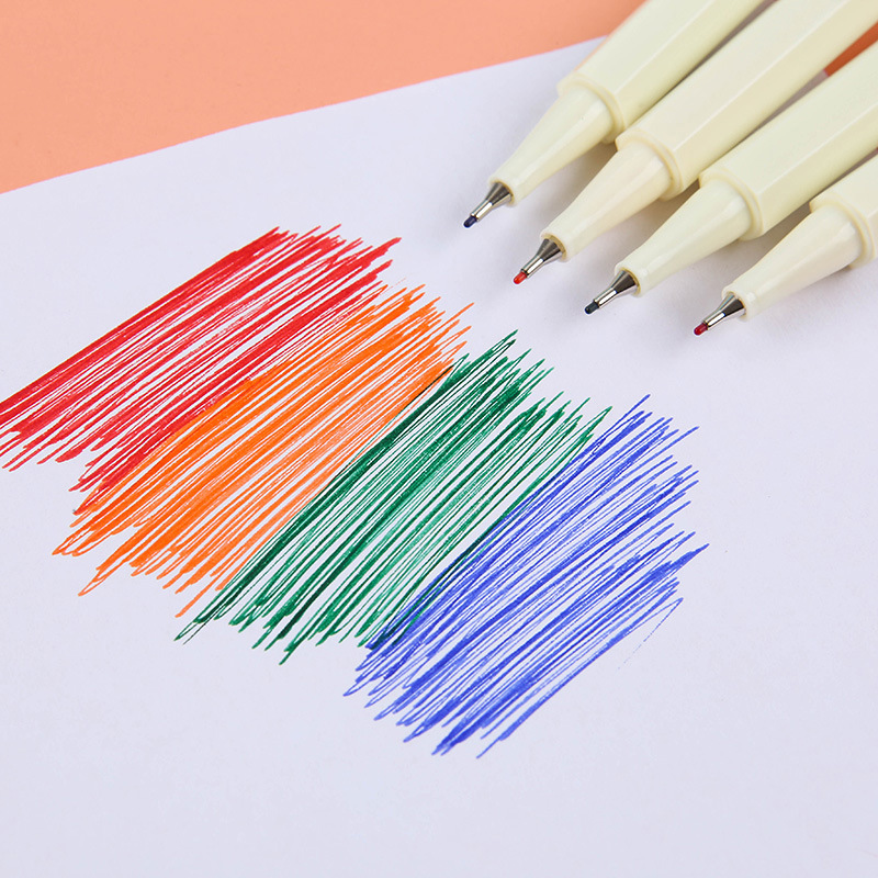 广纳6500勾线笔学生用美术15色绘画手绘涂鸦文具水性笔套装记号笔