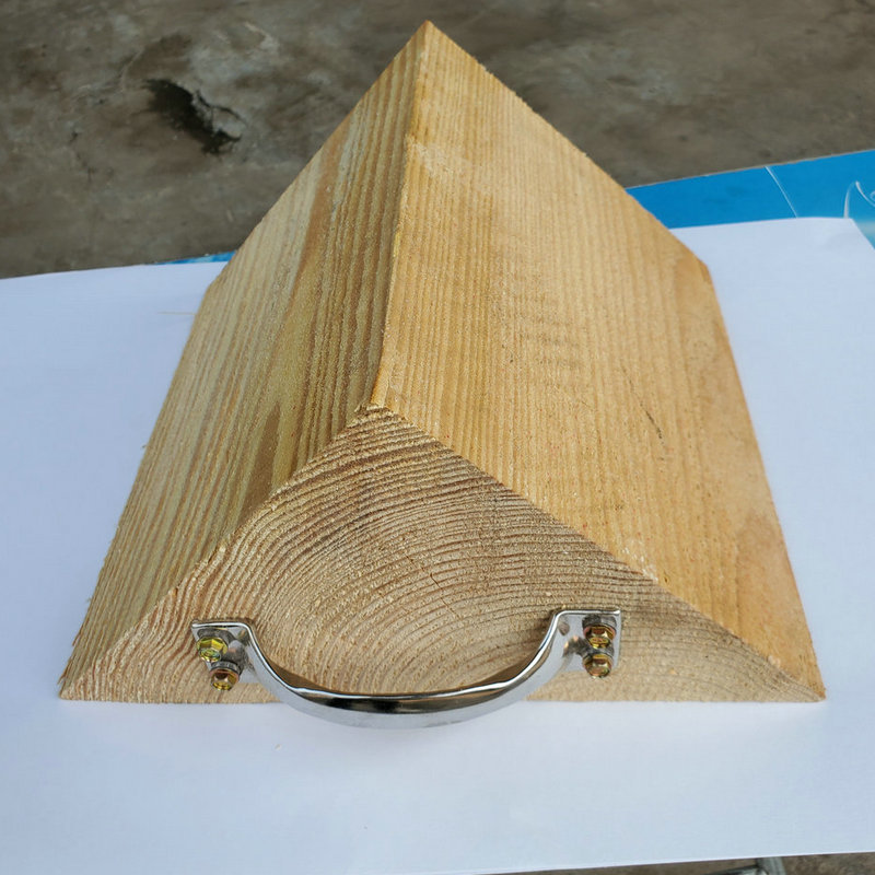 带手柄等腰三角木 松木材质车轮止退器物流集装箱垫木防滑三角木