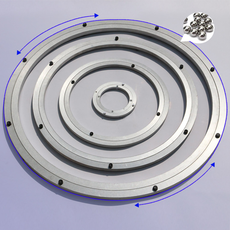 圆桌转盘餐桌底座轴承铝合金大理石玻璃桌子圆形旋转家用家具五金