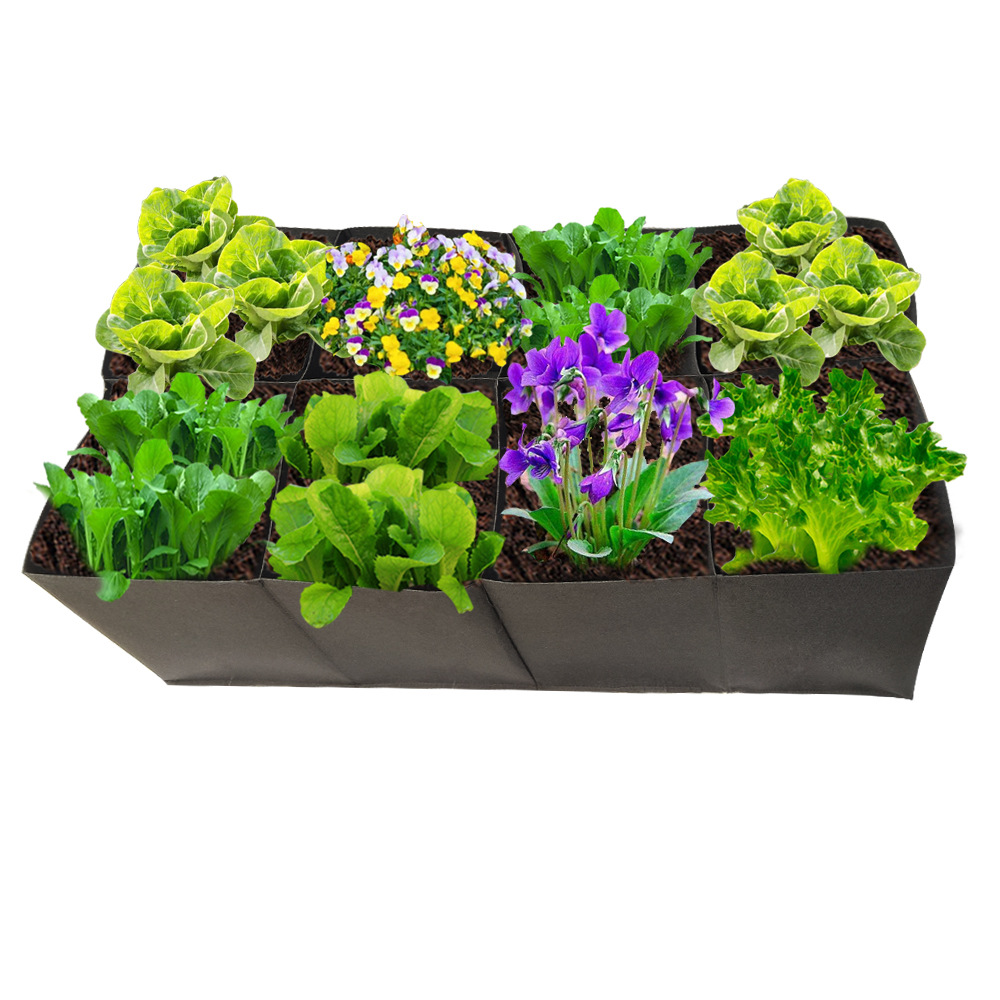 跨境多格长方形种植袋无纺布蔬菜分体式种植箱阳台植物生长袋