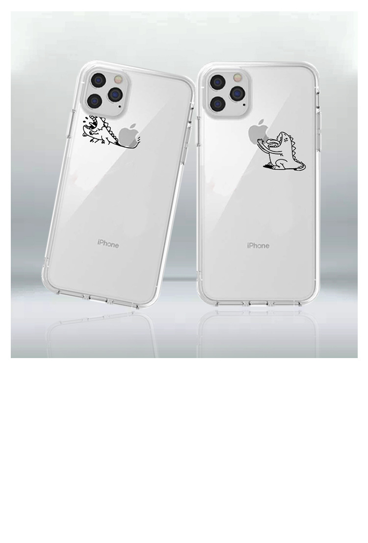 跨境专供创意简笔画手机壳适用iphone12pro透明硅胶11苹果x保护套