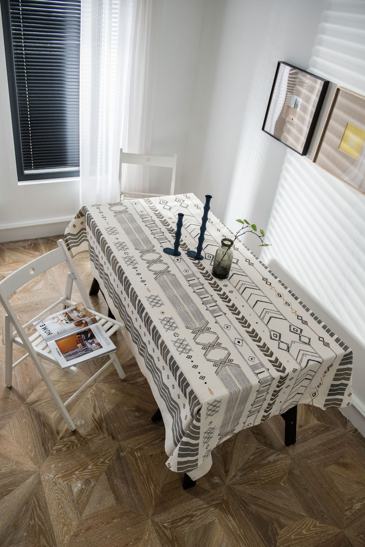 几何印花桌布波西米亚风客厅家用餐桌布棉麻台布方桌