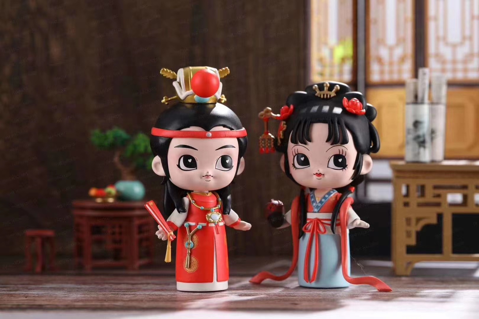 正版现货红楼梦十二金钗国潮盲盒中国风惊喜手办娃娃摆件礼物玩具