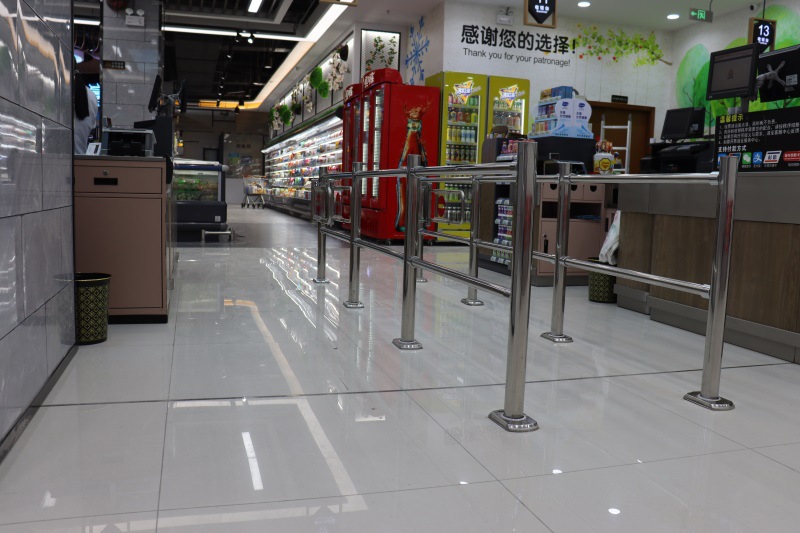 收银台护栏超市收银台通道护栏不锈钢拆卸款隔离围栏
