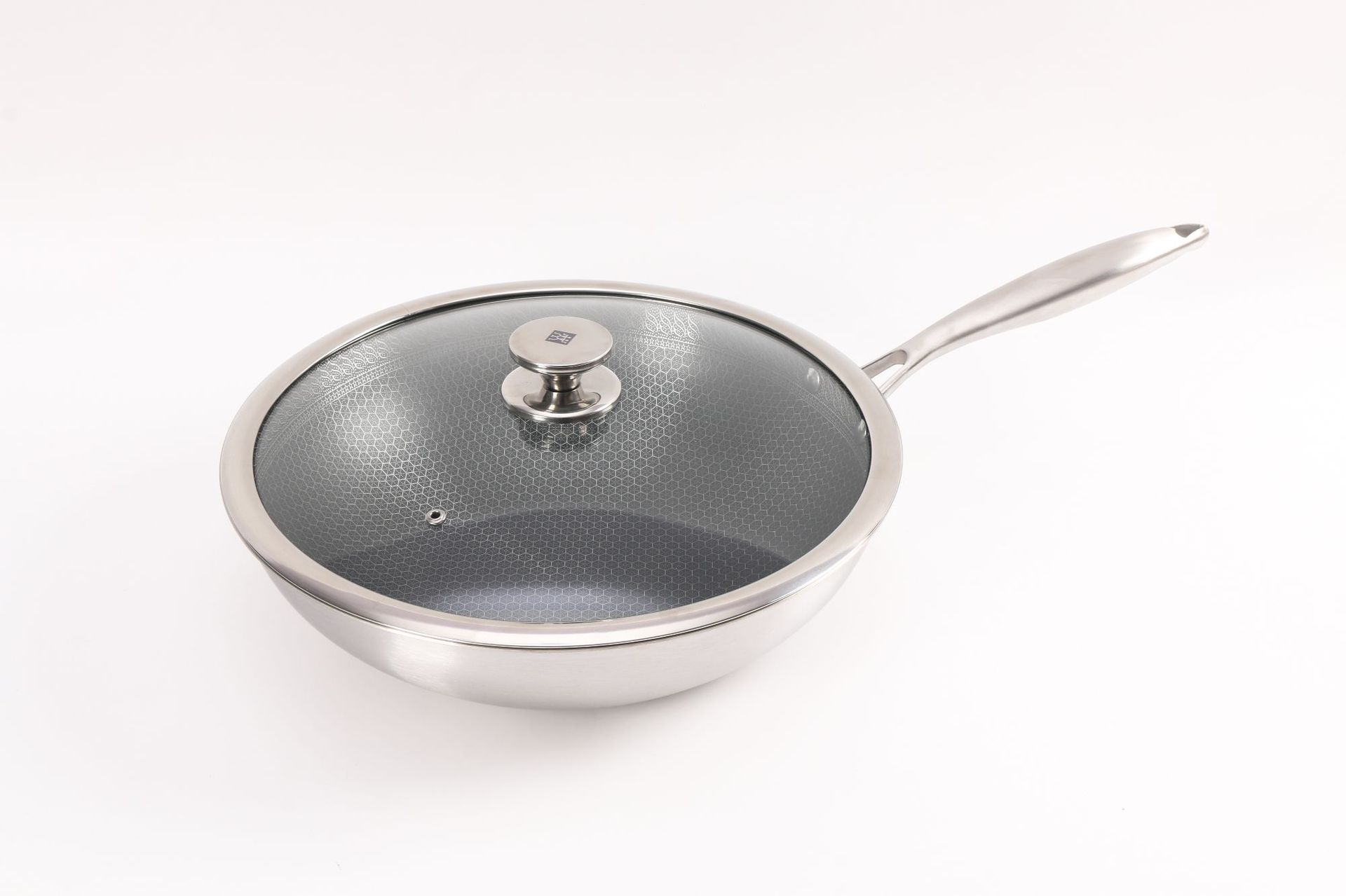 厂家批发304不锈钢炒锅不锈钢锅具三件套无烟锅具套装