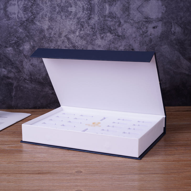 冻干粉精华液包装盒 定制化妆品彩妆套装礼盒 翻盖书型盒eva内托