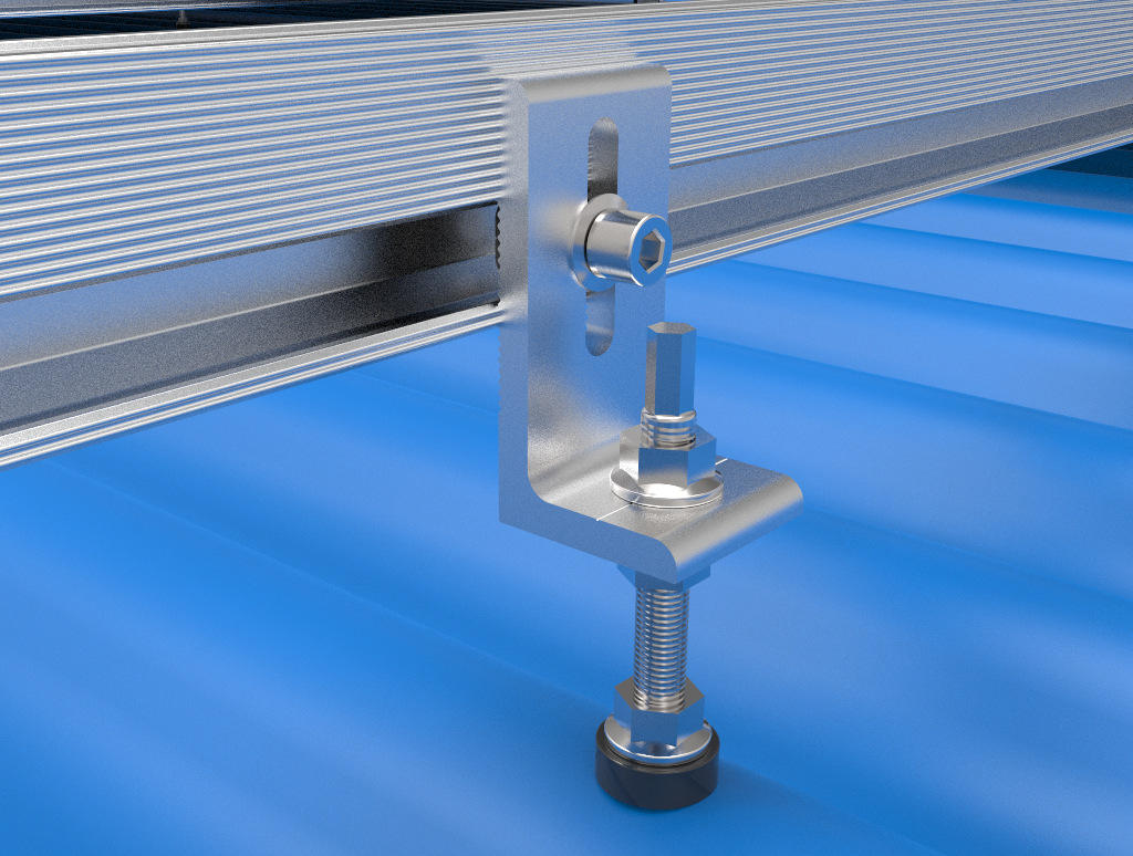 需购2022夏彩钢瓦光伏支架铝合金夹具760型彩钢瓦夹具820屋顶太阳能