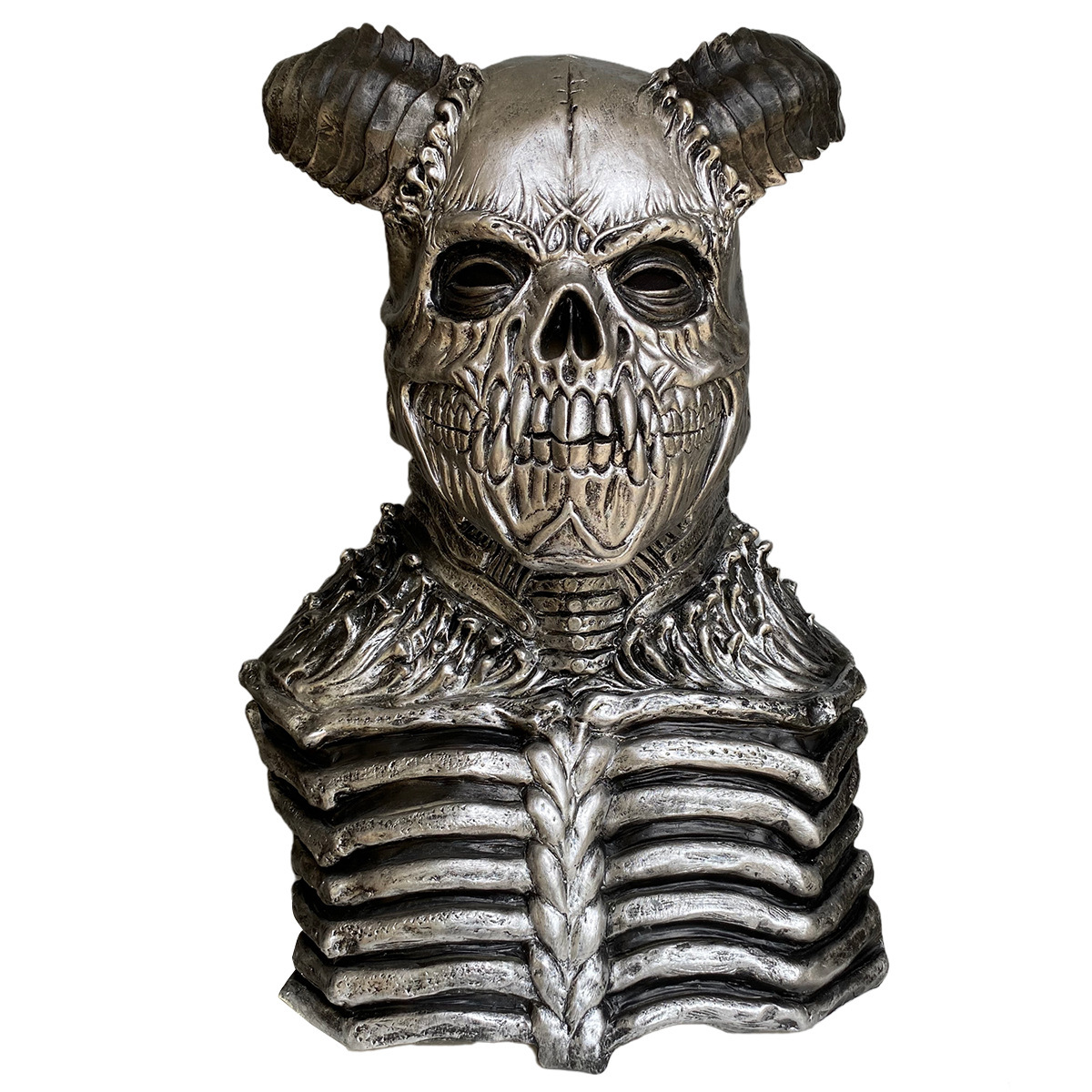 万圣节暗黑血统创世纪游戏周边面具恐怖骷髅羊角魔王乳胶面具头套