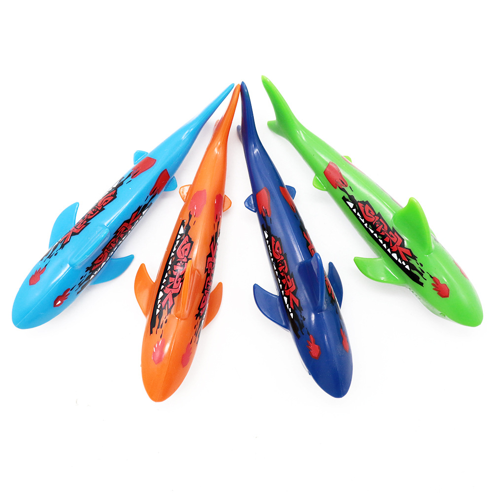 亚马逊热卖潜水鲨鱼雷玩具游泳池训练潜水鱼雷儿童玩具套装3-6岁