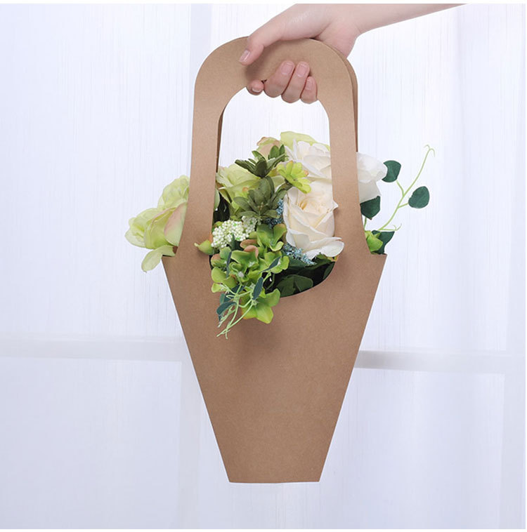 花袋用途花束包装包装层次内层包装材质咨询货号牛皮纸手提花袋加工