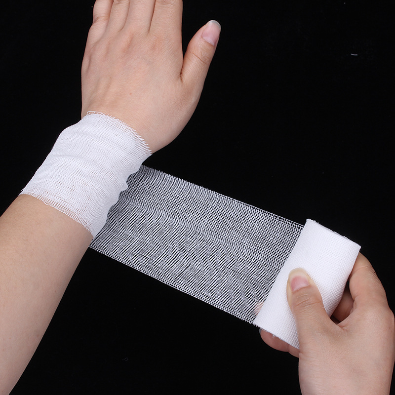纱布绷带10卷装包扎固定用敷料纱布白色防护包扎绷带8*6cm