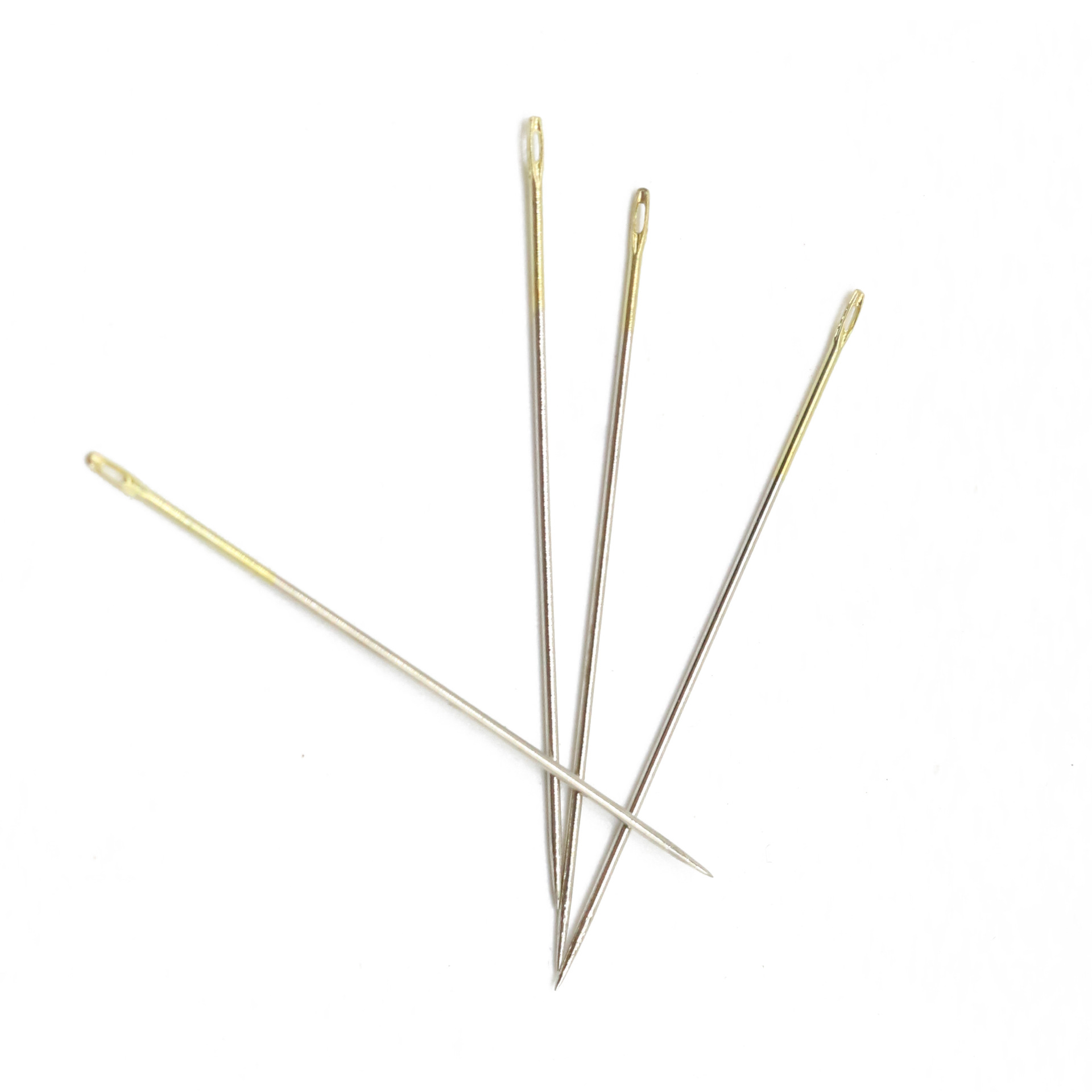 家用30枚金尾手缝黑针盒针盘手缝针金尾针盒针缝衣针套装diy配件