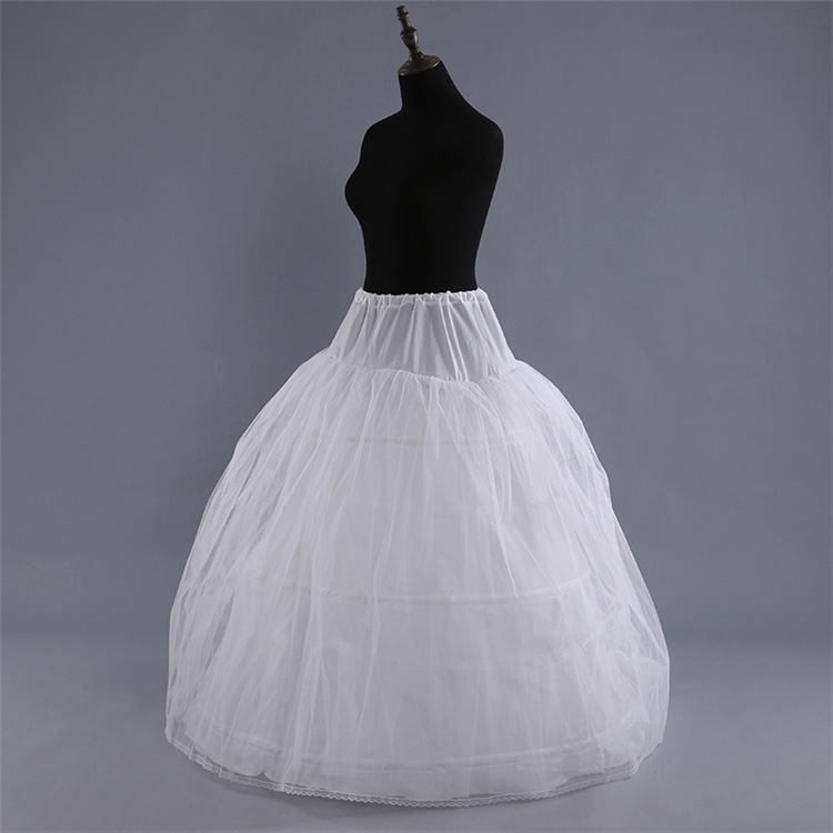 新娘婚纱裙撑三钢圈有骨硬底衬蓬蓬花边鱼骨撑裙