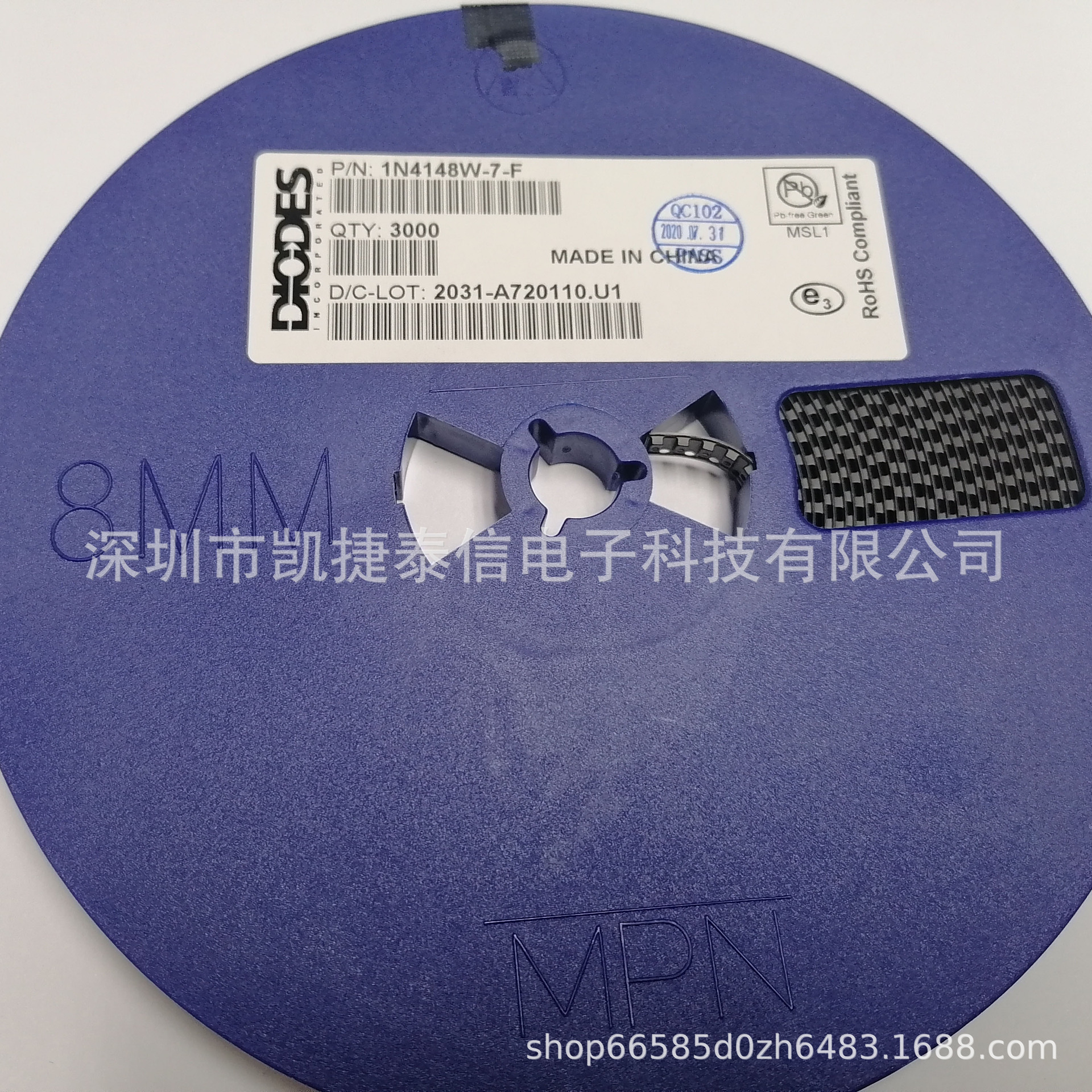 1n4148w-7-f 1n4148 sod123 热卖特价原装现货ic二三极管boom配单