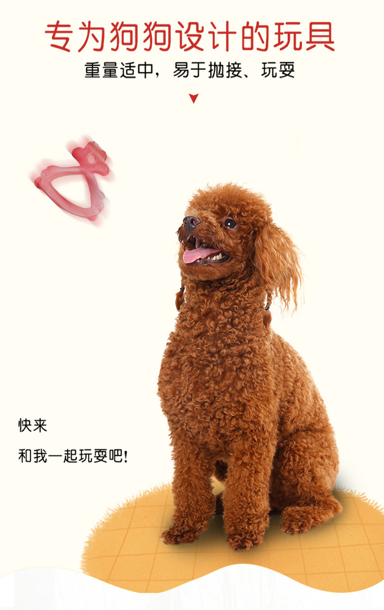 宠物用品亚马逊爆款 耐咬橡胶狗咬玩具 磨牙啃咬狗狗骨头玩具批发