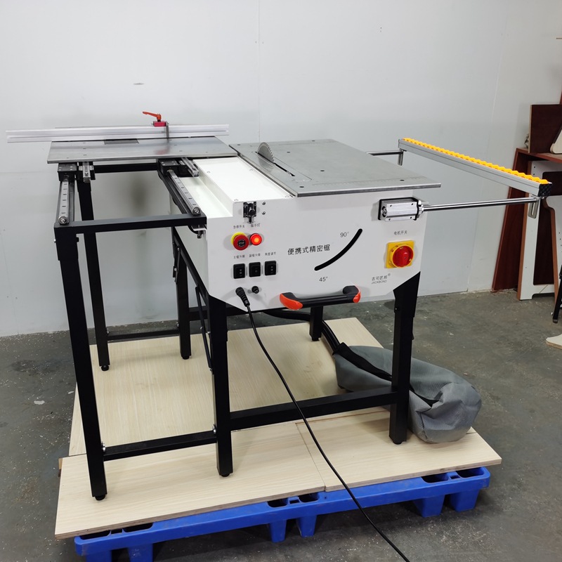厂家直销木工家装推台锯 多功能无尘锯子母精密锯 小型折叠式锯台