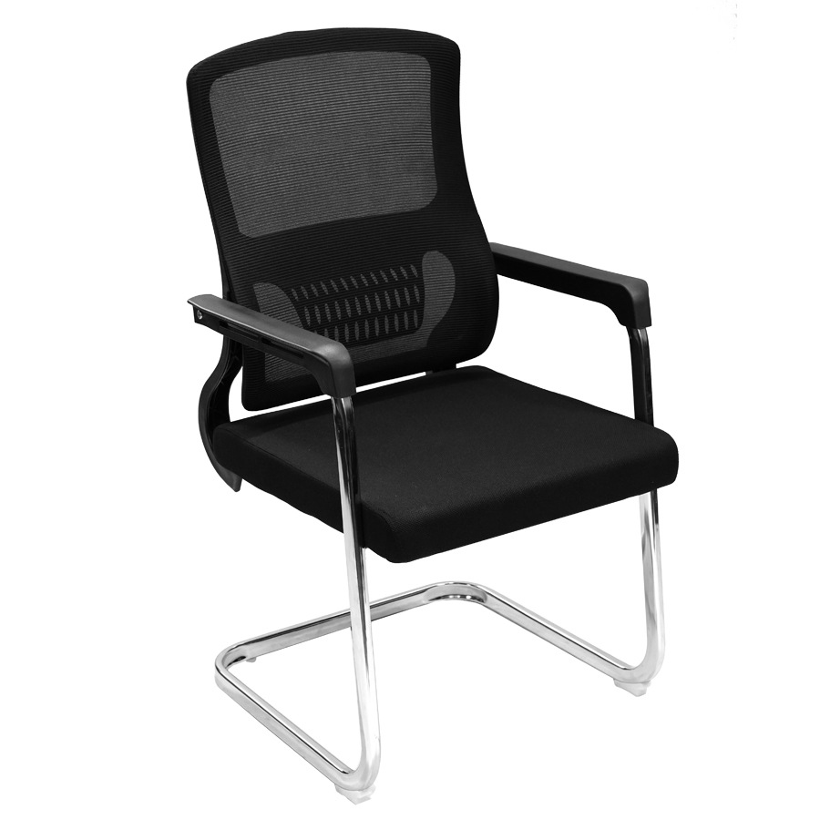 厂家弓形会议椅子网布职员电脑椅五金办公弓字椅家用椅203c