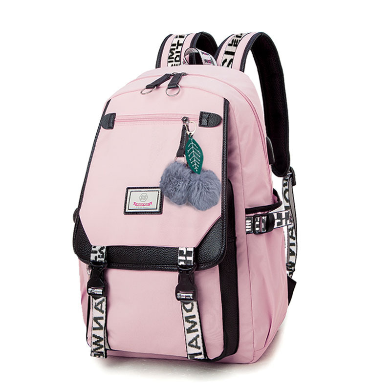 22新款双肩包女童韩版印花休闲包小学初中女生书包校园学院风背包