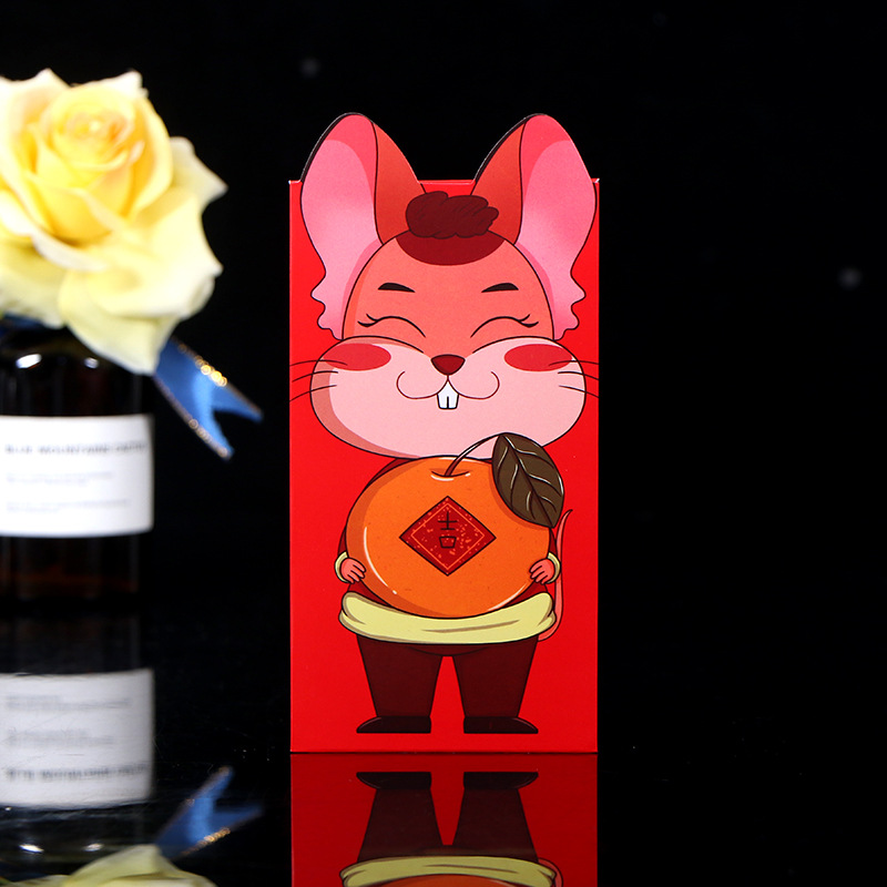 新款卡通铜版纸利是封春节红包定做彩印广告logo个性红包定制