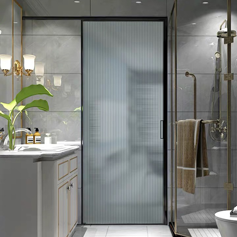 佛山工厂铝合金中空玻璃隔断窄边吊趟门办公室厨房卫生间推拉移门