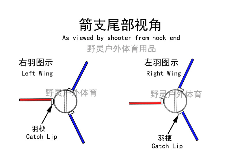 弓箭用品4寸真羽火鸡羽传统弓箭羽木箭羽毛4英寸水滴真羽盾形真羽