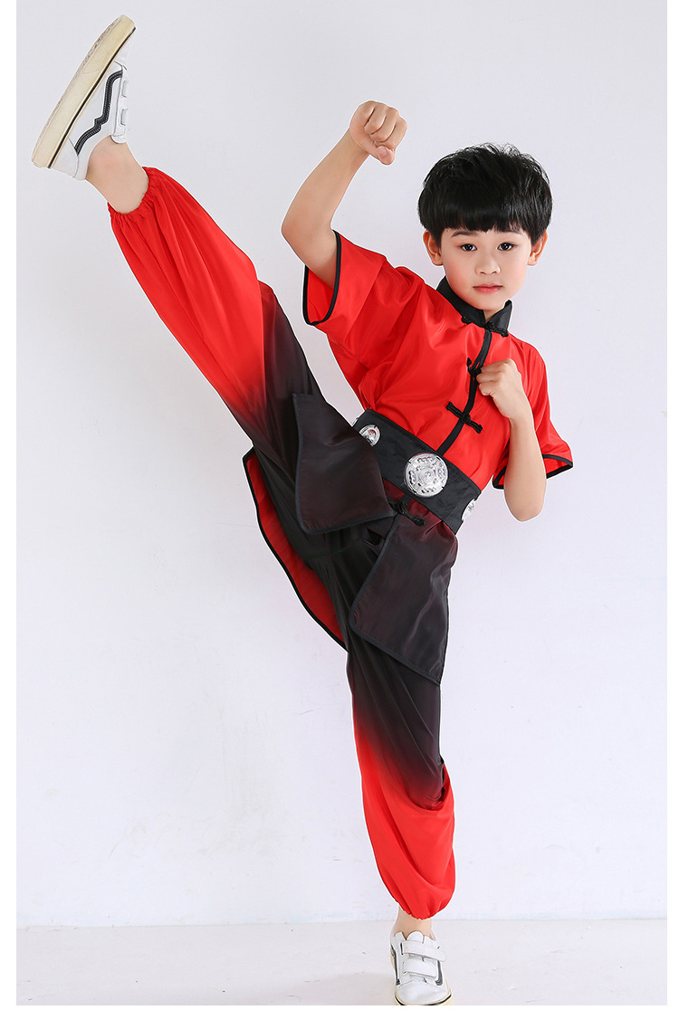 儿童武术演出服装散打太极练功服校园运动幼儿训l练功少儿表演服