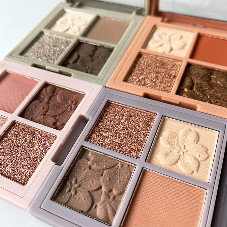 彩妆novo新款四色眼影女学生党直播网红爆款多色珠光大地色眼影盘