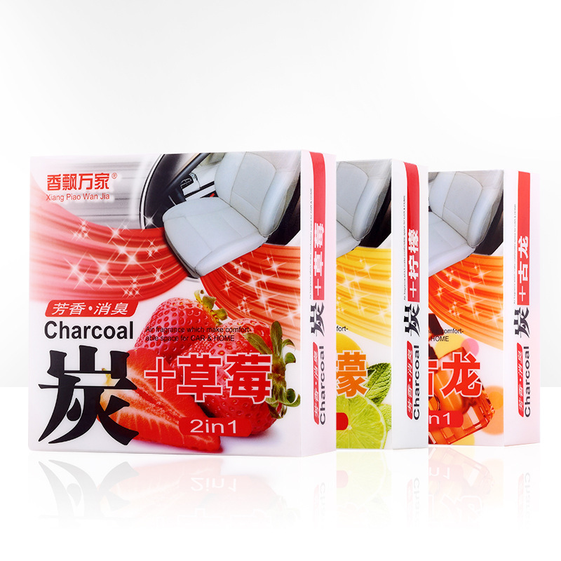 香飘万家360g碳加水果汽车香膏天然消臭除味芳香 汽车用品家居