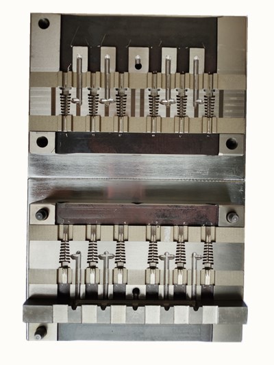 sr 线卡一出六穴线材模具 电源线dc弯头插头模具 9p转接头模具