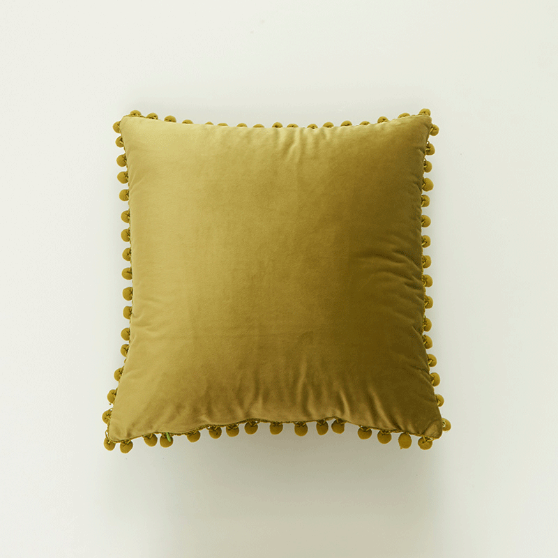 Modern Minimalist Living Room Netherlands Velvet Cushion Cover Large Ball Edge Ins Nordic Style Pillow Cover Excluding Core