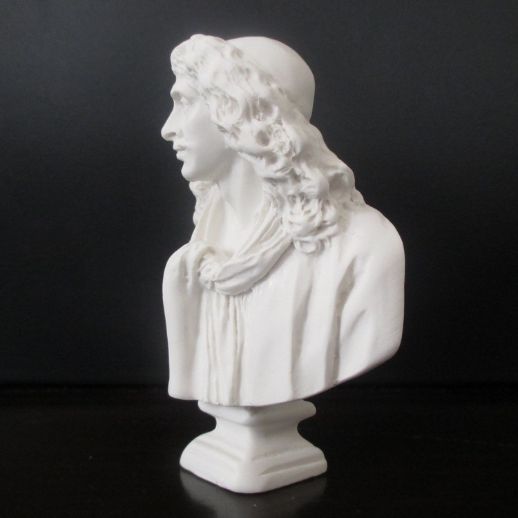 hc arts莫里哀15cm胸像迷你树脂小石膏雕像欧式摆件美术用品教具