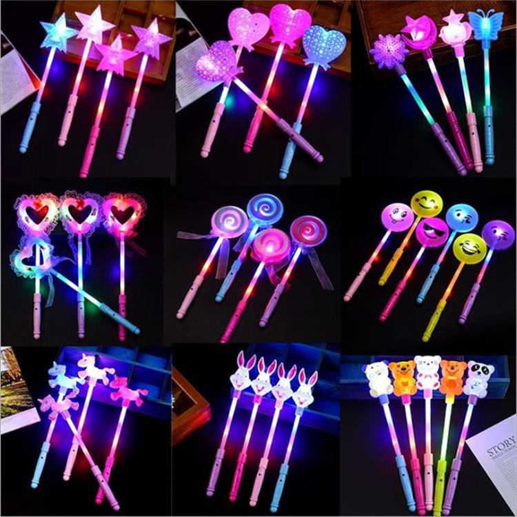 Luminous Toy Magic Wand Magic Wand Stall Night Market Concert Props Love Lollipop Light Stick Wholesale