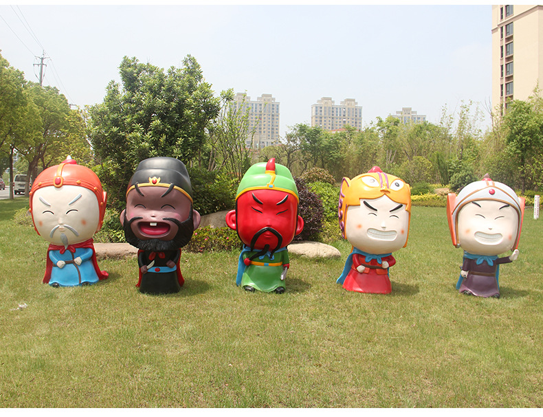 五虎上将系列商场 公园摆件 游乐场观景雕塑