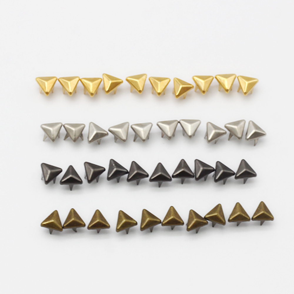 6mm三角星爪钉迷你超小三角铆钉diy bjd娃娃衣服饰配件小号三角钉