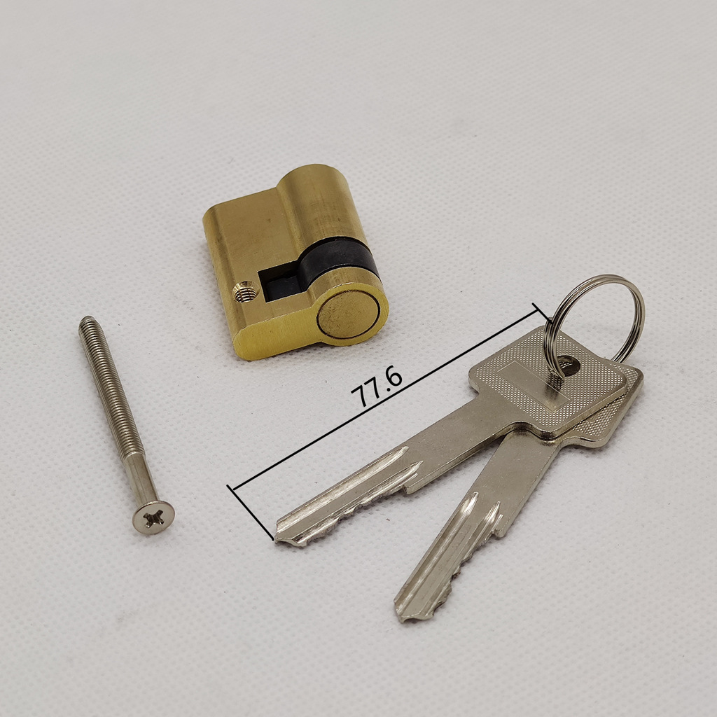 40mm电子锁锁芯 全铜弹子插芯锁芯 指纹锁锁芯