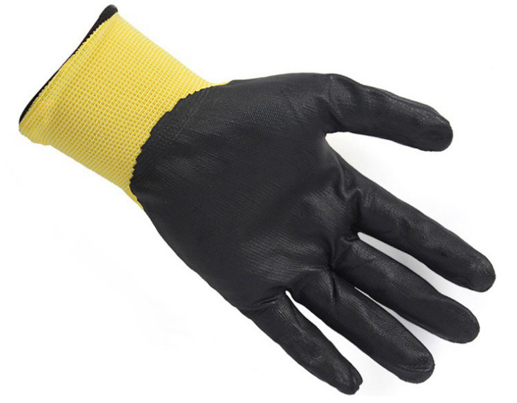 代尔塔201810 vv810双层防水pu发泡精细操作手套精细作业防护手套