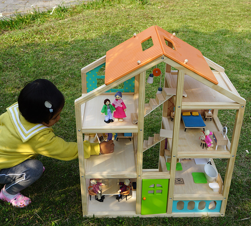 出口大号豪华别墅创意过家家娃娃房公主屋仿真房子木制小女孩礼物