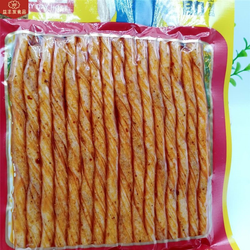 贤哥天天主播素牛筋115g香辣素牛筋条辣条小面筋休闲零食网红小吃