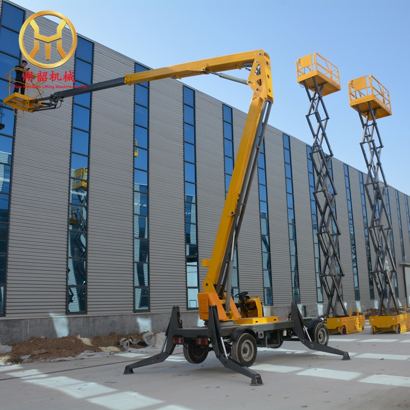 折臂式高空作业车四轮自行走折臂升降机曲臂自行走折臂式升降机
