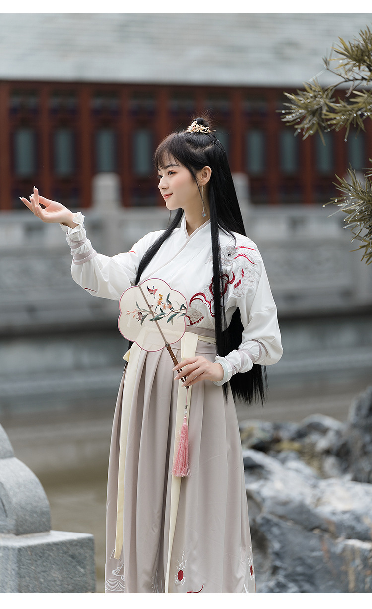 9296#原创绣花传统交领汉服男女款非古装cp情侣大氅汉服氅衣广袖