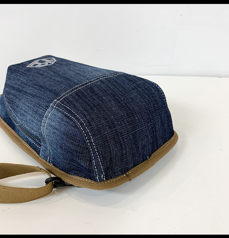 2020新款男士斜挎胸包时尚潮流牛仔斜挎包男复古休闲户外单肩胸包