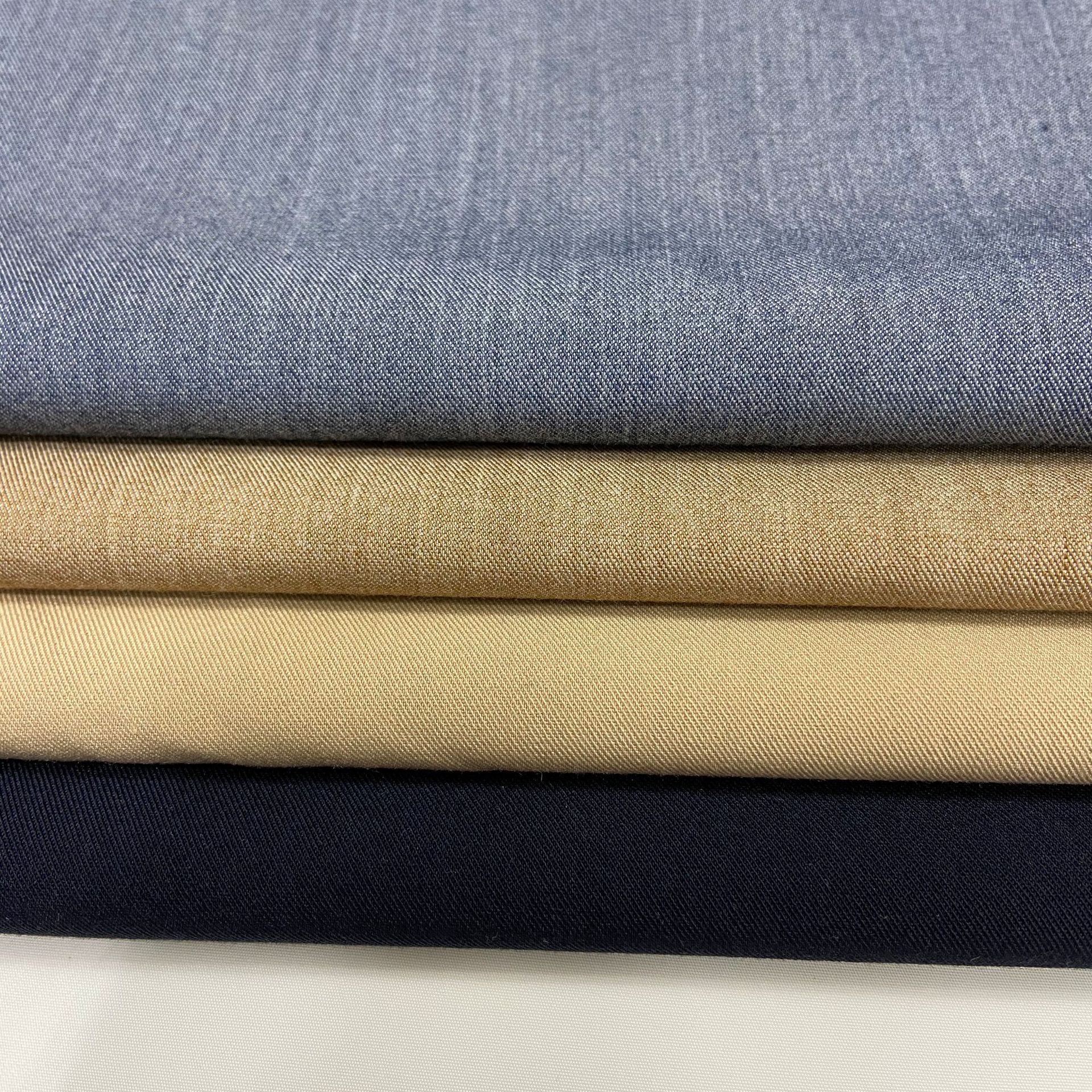 现货tr斜纹四面弹 tr弹力西装面料 职业装工装套装裤子连衣裙布料