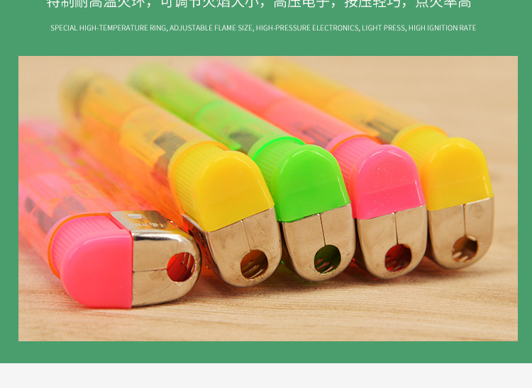 糖果色一次性塑料打火机加大加厚打火机个性logo广告火机厂家批发