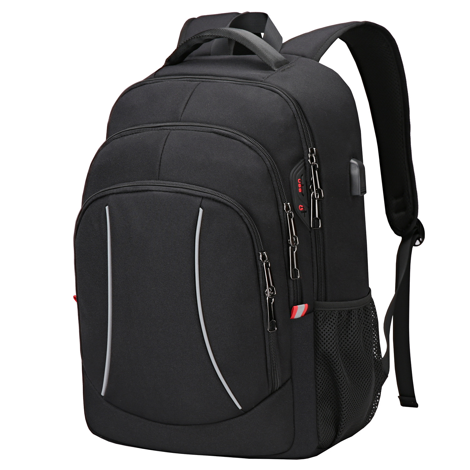 跨境直供男士双肩包潮流时尚商务背包超大容量15.6寸笔记本电脑包-阿