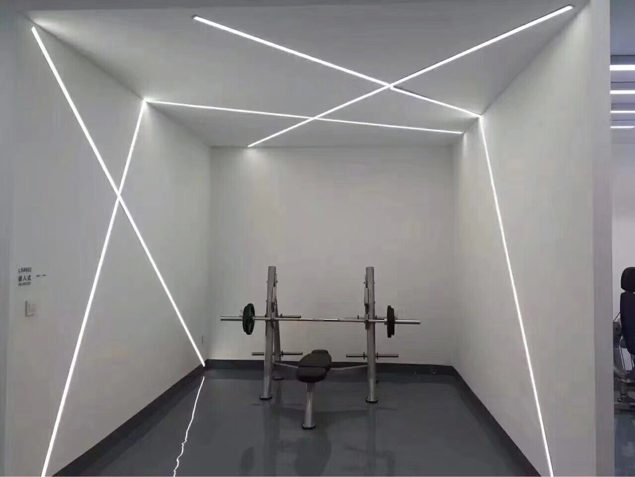 led线性灯铝槽线条无主灯设计别墅会所无暗区无缝拼接