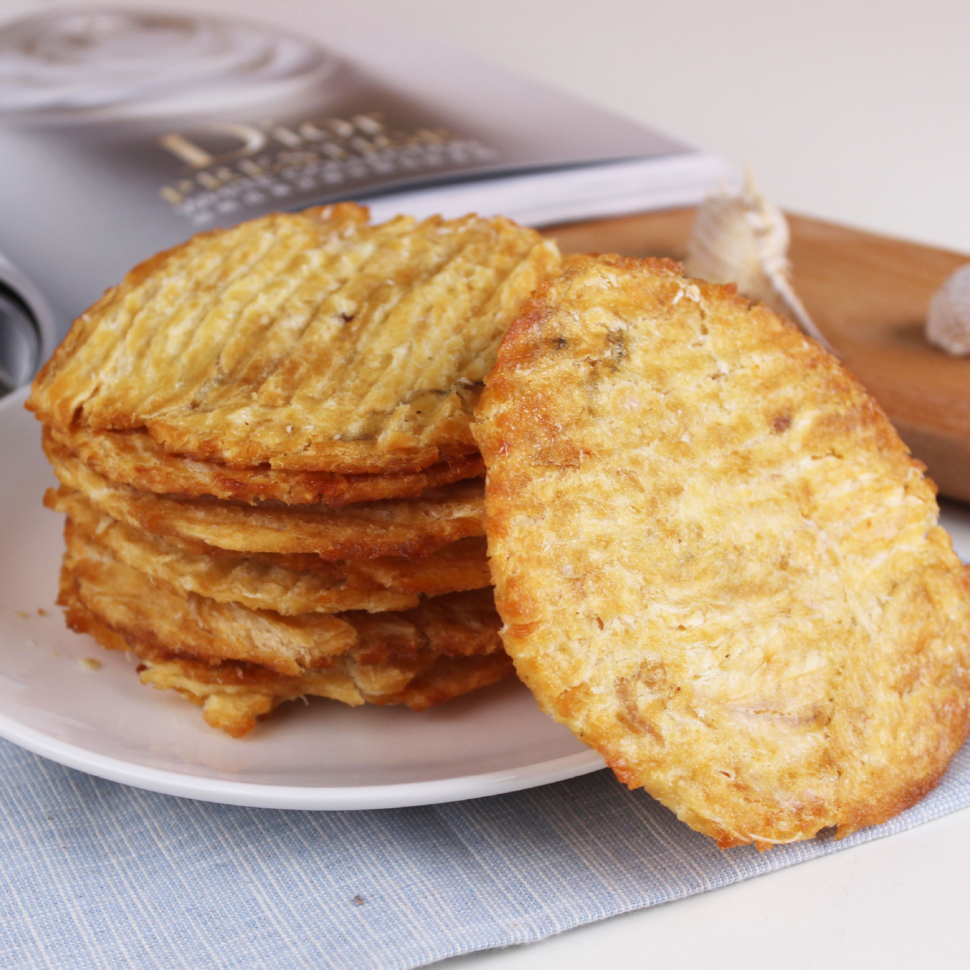 【成箱批发】山东特产美味烤鱼片海味零食海鲜即黄金圆片鱼片鱼干