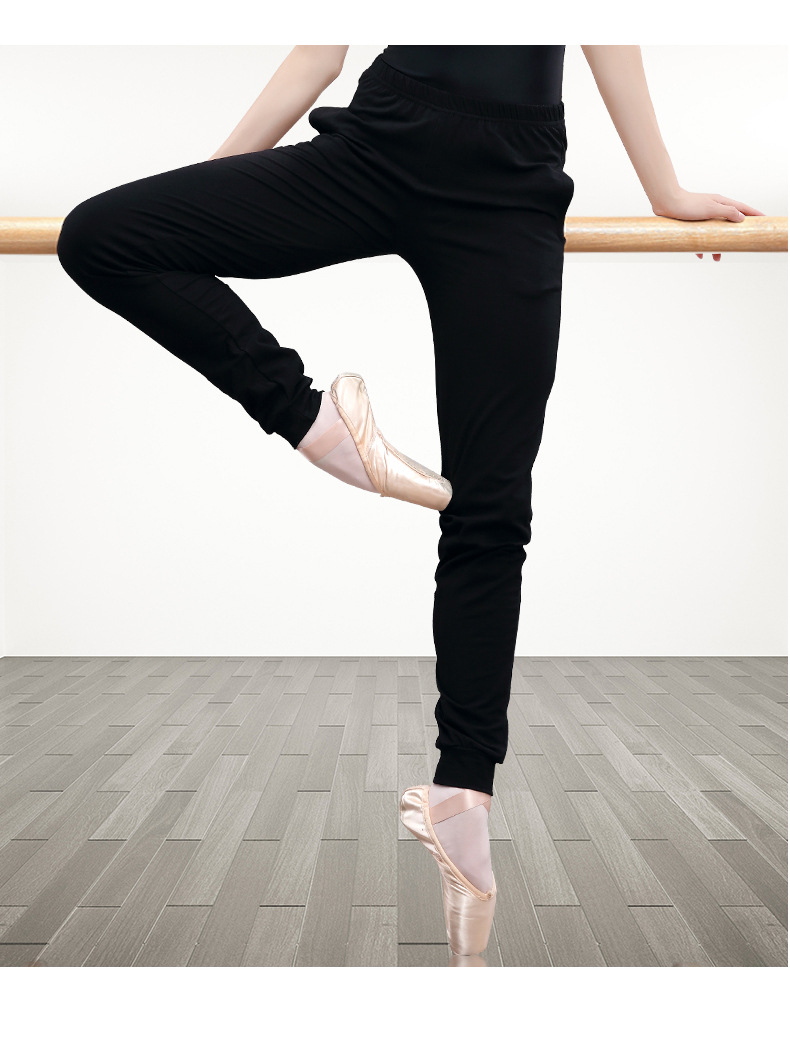 舞蹈裤女宽松束脚跳舞裤萝卜裤形体服装黑色体操灯笼练功裤莫代尔